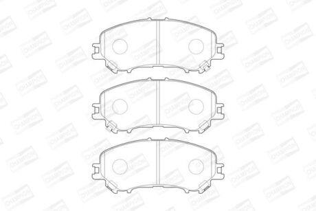 Комплект колодок гальмівних дискових гальм (4шт) CHAMPION 573659CH