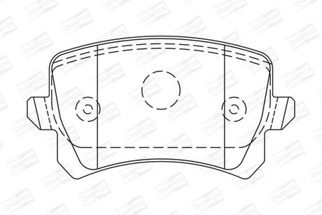 Колодка торм. диск. AUDI Q3, VW PASSAT, TIGUAN задн. CHAMPION 573667CH