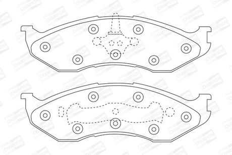 JEEP Колодки тормозные передние Cherokee,Grand Cherokee,Wrangler 2.1/2.5 90- CHAMPION 573713CH