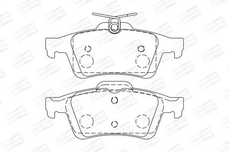 Колодка торм. диск. ford c-max, focus, citroen c5 задн. CHAMPION 573732CH