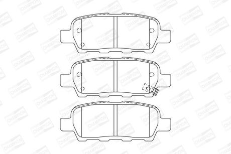 Колодки тормозные дисковые задние Nissan Qashqai/ x-Trail/ Renault Koleos (01-) CHAMPION 573754CH