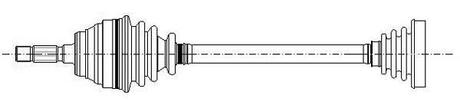 SEAT Полуось лев. L=562mm 33/22 зуб. CORDOBA 1.6 i 94-99, IBIZA II (6K1) 1.0 93-96, IBIZA II (6K1) 1.6 i 93-02, VW GOLF III Cabriolet (1E7) 1.6 94-98 CIFAM 655-121