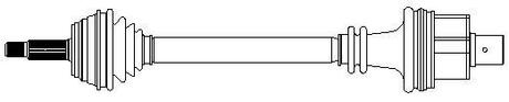 RENAULT Полуось прав.L=728mm 21/23 зуб. CLIO II 1.2 98-10, CLIO II 1.5 dCi 01-09, KANGOO 1.2 01-, KANGOO 1.9 dTi 00- CIFAM 655-404