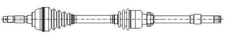 RENAULT Полуось прав.с ABS L=750mm 23/23 зуб. CLIO II (BB_, CB_) 2.0 04-05, MEGANE I (BA0/1_) 1.9 TDI 96-03, MEGANE I Coach (DA0/1_) 2.0 i 99-03, SCENIC I вэн (JA0/1_, FA0_) 2.0 99-03 CIFAM 655-602