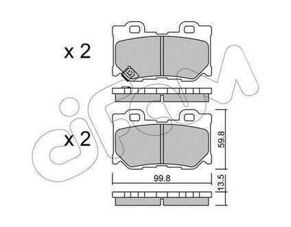Гальмівні колодки (набір) CIFAM 82210300