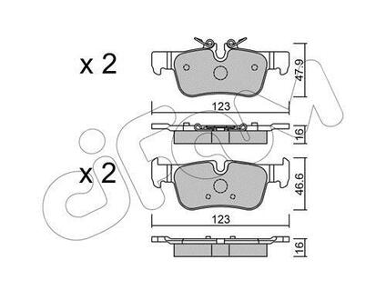 Гальмівні колодки (набір) CIFAM 82210380