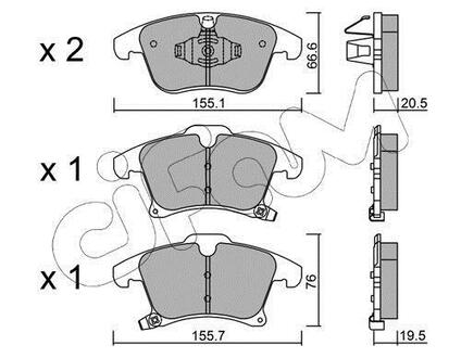 Гальмівні колодки (набір) CIFAM 82210390