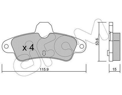 Тормозные колодки задн. (без датч.) FORD Mondeo -00, Cougar 98- CIFAM 822-143-0 (фото 1)