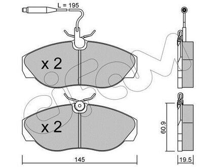FIAT Тормозные колодки перед. Citroen JumperDucatoPeugeot Boxer 94 CIFAM 822-154-0