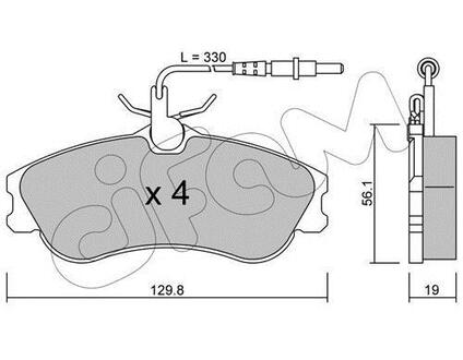 CITROEN Гальмівні колодки передн. з датчиком Berlingo, Xsara, Peugeot 306, Partner CIFAM 822-217-0