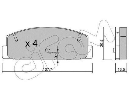 MAZDA Тормозные колодки задние Mazda 6 02-, 323 00-03, 626 99-02, Premacy CIFAM 822-302-1