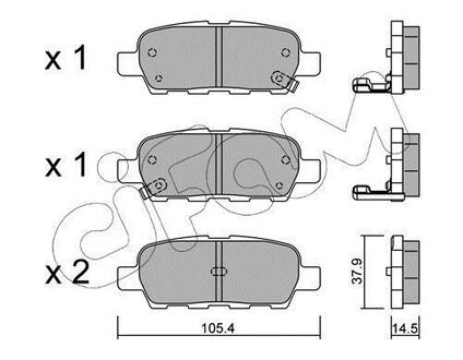 NISSAN Тормозные колодки задние Qashqai, Teana,Tiida,Murano, X-Trail 01- CIFAM 822-612-0