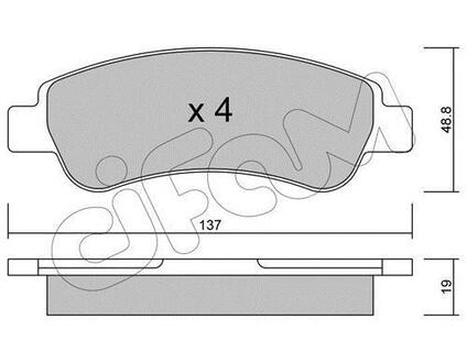 FIAT Тормозн.колодки задн.Ducato,Citroen Jumper 06- CIFAM 822-710-0