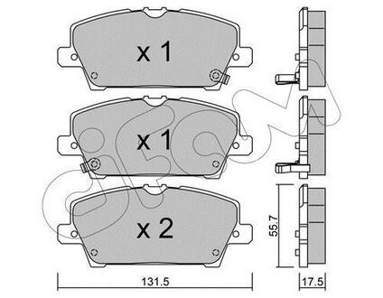 HONDA гальмівні колодки передн.Civic 06- CIFAM 822-728-0