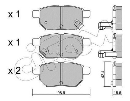 TOYOTA Тормозные колодки задн. Auris 07-,Yaris 05- CIFAM 822-746-0