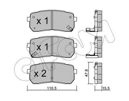 HYUNDAI Тормозные колодки задн. ix55,KIA CIFAM 822-786-0