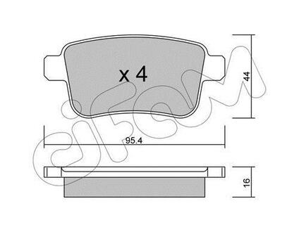 Гальмівні колодки зад. Kangoo 08- CIFAM 822-814-0