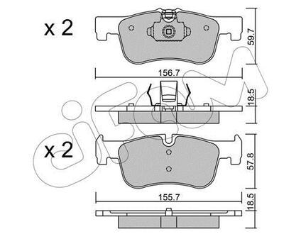 BMW Тормозн.колодки передн. 1 F20,2 F22,3 F30,4 F32,33 12- CIFAM 822-959-0