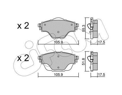 Гальмівні колодки (набір) CIFAM 8229880