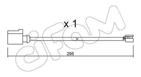 VW датчик зносу передніх гальмівних колодок Touareg 3,0-4,2 10-. CIFAM SU.273
