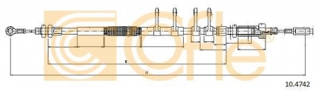 Трос ручного тормоза перед. Ducato/Boxer 06- (2645/2390) (база 3800) COFLE 10.4742