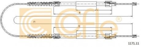 Трос стояночного тормоза COFLE 1171.11