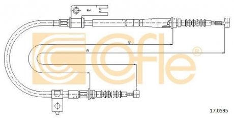 Трос стояночного тормоза COFLE 17.0595 (фото 1)