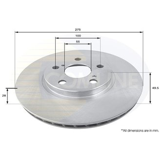 - Диск гальмівний вентильований Comline ADC0154V