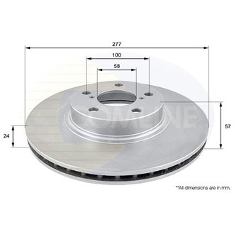 - Диск гальмівний вентильований Comline ADC0811V