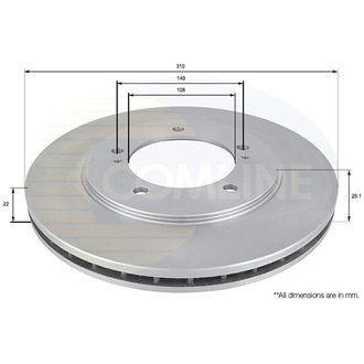 - Диск гальмівний вентильований Comline ADC0921V