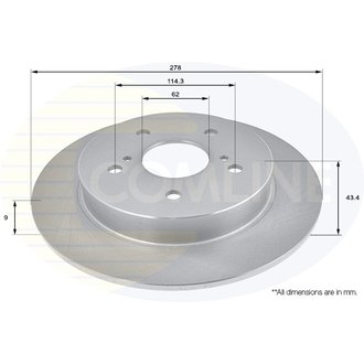 - Диск гальмівний з покриттям Comline ADC0929