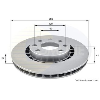 - Диск гальмівний вентильований Comline ADC1007V