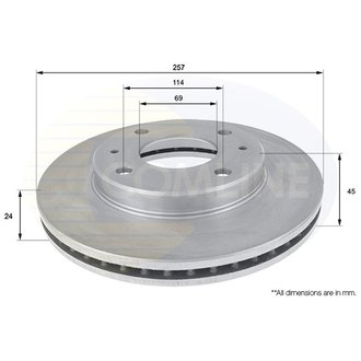 - Диск гальмівний вентильований Comline ADC1035V