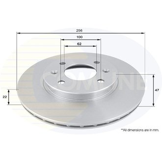 - Диск гальмівний вентильований з покриттям Comline ADC1077V