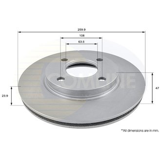 - Диск гальмівний вентильований Comline ADC1202V