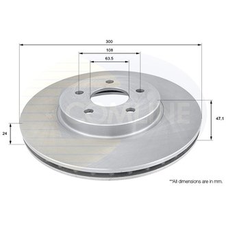 - Диск гальмівний вентильований з покриттям Comline ADC1215V