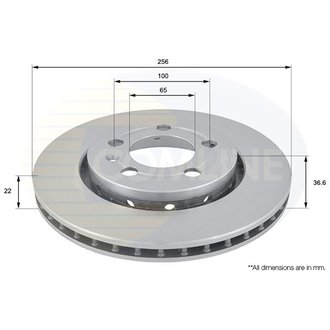 - Диск гальмівний вентильований з покриттям Comline ADC1447V