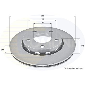 - Диск гальмівний вентильований Comline ADC1489V