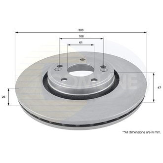 - Диск гальмівний вентильований з покриттям Comline ADC1537V