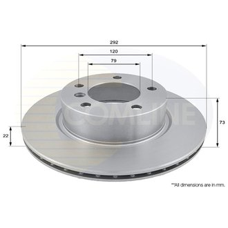 - Диск гальмівний вентильований з покриттям Comline ADC1717V