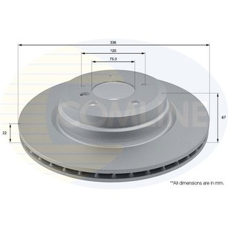 - Диск гальмівний вентильований з покриттям Comline ADC1729V