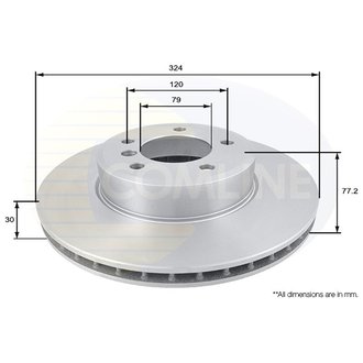 - Диск гальмівний вентильований з покриттям Comline ADC1738V