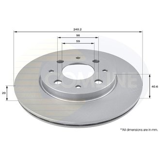 - Диск гальмівний вентильований з покриттям Comline ADC1821V