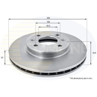- Диск гальмівний вентильований Comline ADC2408V