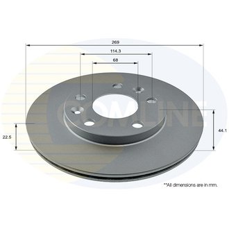 - Диск гальмівний вентильований з покриттям Comline ADC2730V