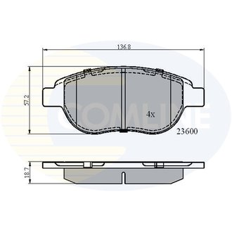 - Гальмівні колодки до дисків Comline CBP01038
