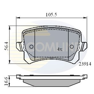 - Гальмівні колодки до дисків Comline CBP01712