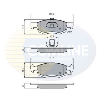 - Гальмівні колодки до дисків Comline CBP01791 (фото 1)