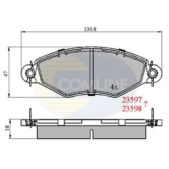 - Гальмівні колодки до дисків Comline CBP0704 (фото 1)