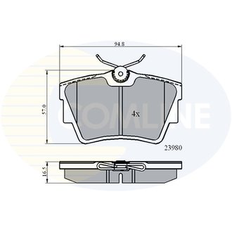 - Гальмівні колодки до дисків Comline CBP0874